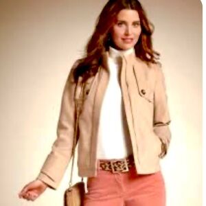 (SOLD) Chico's Casey Camel Fleece Utility Jacket